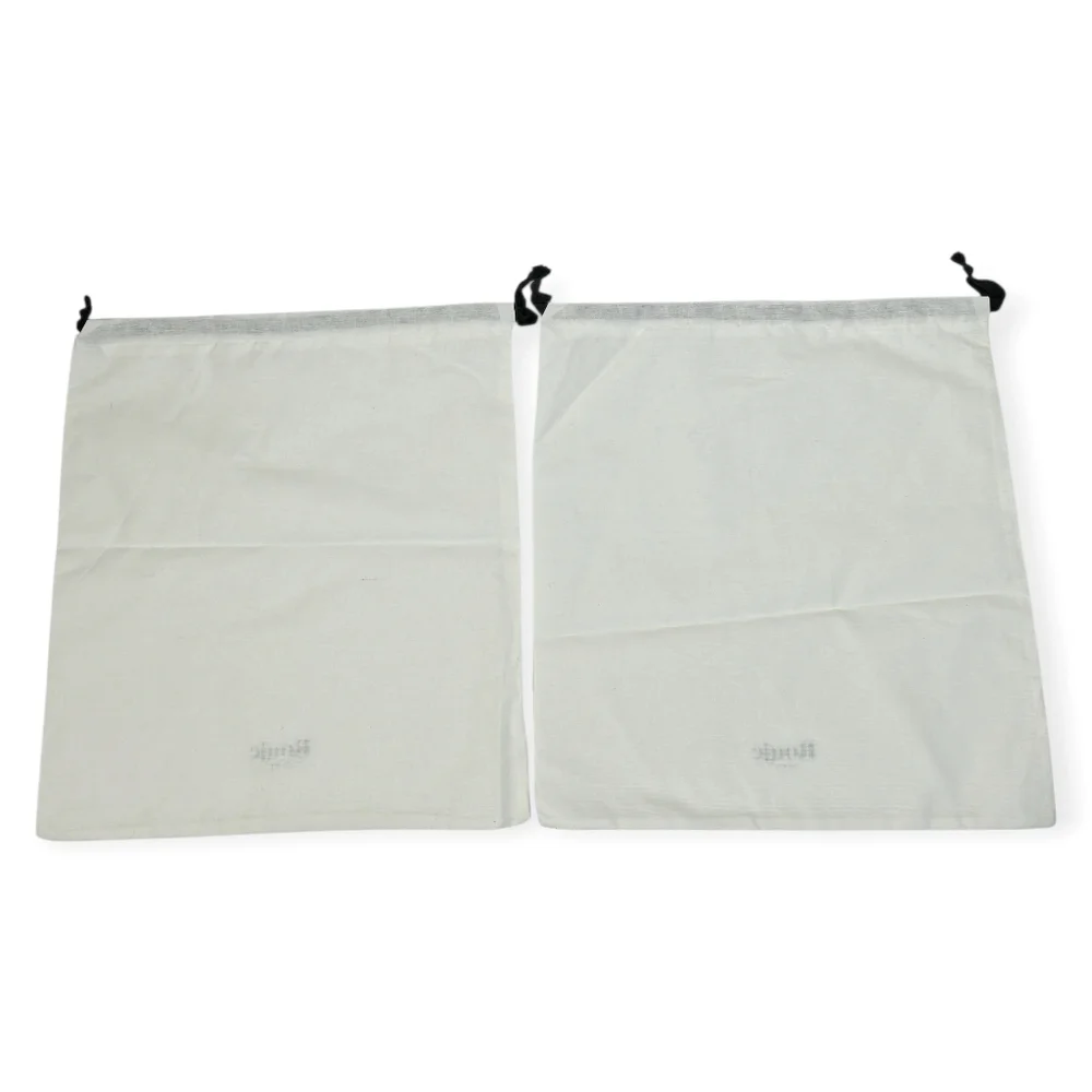 Rouje Paris Dust Bag Set of 2 White Drawstring Pouches 13